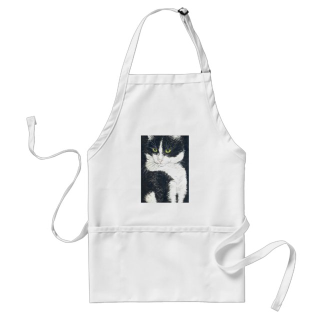 Tuxedo cat standard apron (Front)