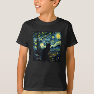 Tuxedo Cat Starry Night Tuxedo Cat Owner T-Shirt