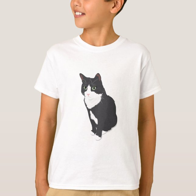 Tuxedo Cat T-Shirt (Front)