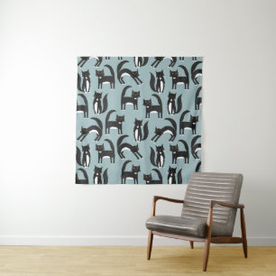 Tuxedo Cat Tapestry