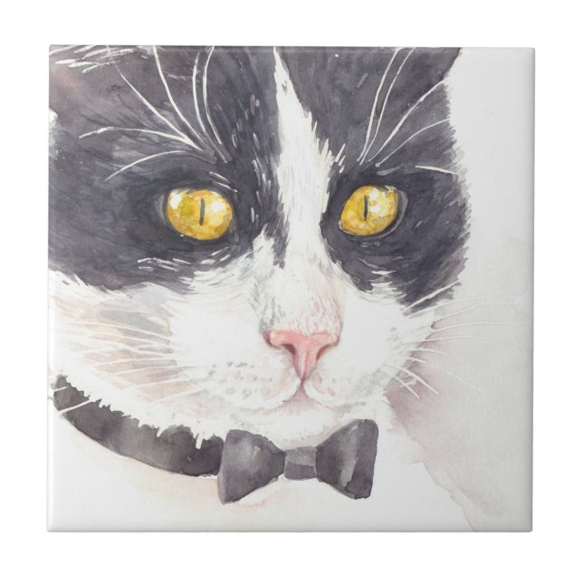 Tuxedo cat tile (Front)