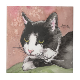 Tuxedo Cat Tile