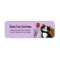 Tuxedo Cat & Tulip | Return Address Label