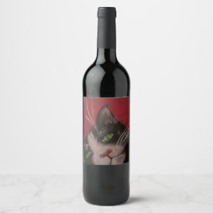 tuxedo cat wine label