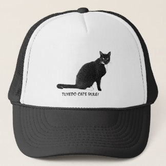 Tuxedo cats rule trucker hat