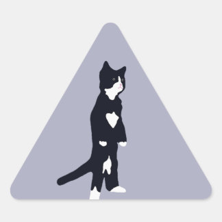 Tuxedo Cats Triangle Sticker