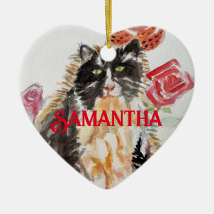 Tuxedo Chat Noir et Blanc Enfants Nom Décoration