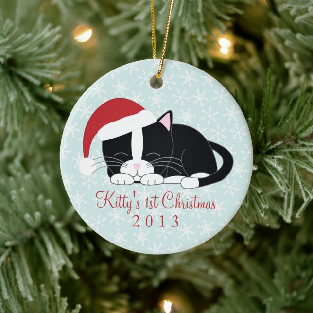 Tuxedo Chat personnalisés ornements de Noël (Arbre)