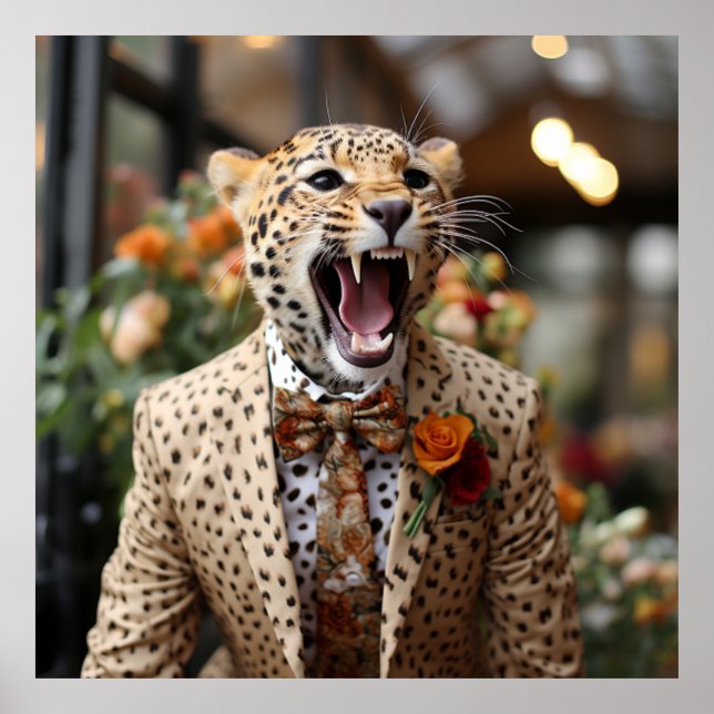 Tuxedo Chat Roar Cheetah Impression (Devant)