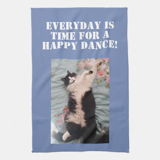 Tuxedo Chats de chat Bonne Danse Photo Serviette d (Vertical)