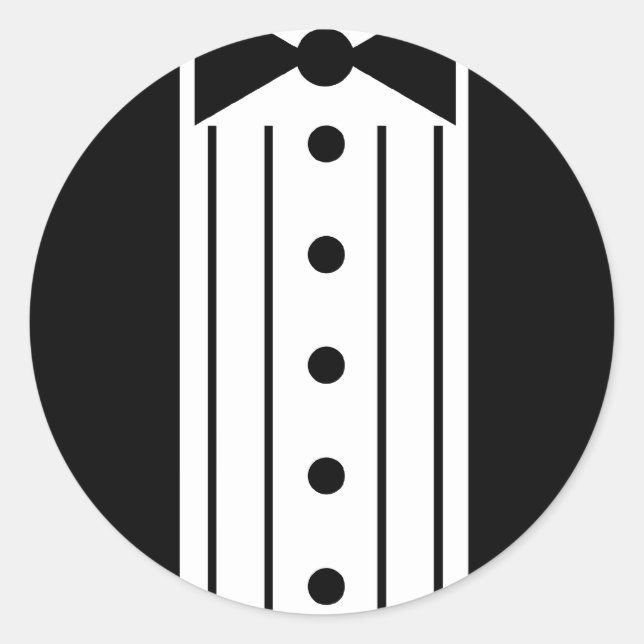 Tuxedo Classic Round Sticker (Front)