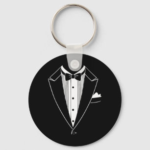 Tuxedo Costume Shirt Men Women Kids Tux Suit Bow Keychain