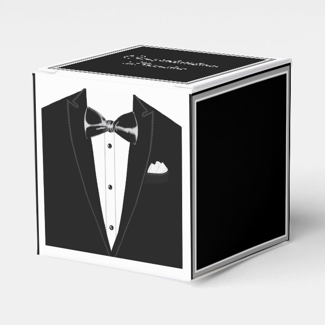 Tuxedo Favor Box (Front Side)
