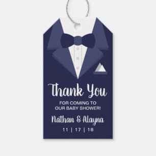 Tuxedo Favour Tag, Baby Shower Tag, Black Tie Gift Tags