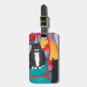 Tuxedo Fun House Fat Cat Luggage Tag