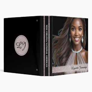 Tuxedo Glitz Pageant Portrait Custom Notebook Binder