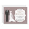 Tuxedo & gown on plum Rehearsal Dinner Invitation