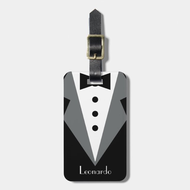 Tuxedo Luggage Tag (Front Vertical)