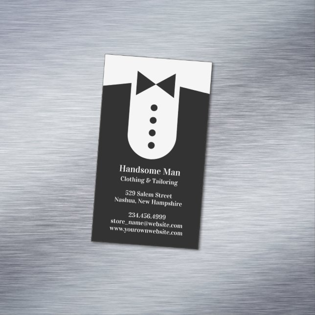 Tuxedo Magnetic Business Card (In Situ)