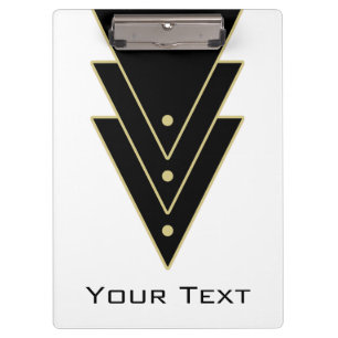 Tuxedo Modern Art Deco Clipboard
