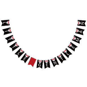 Tuxedo Pendant Banner, Bow Tie Bunting Flags