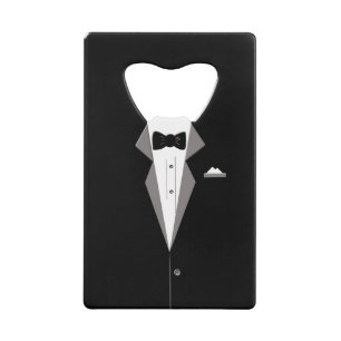 Tuxedo Personalise Bottle Opener Credit Card Bottle Opener