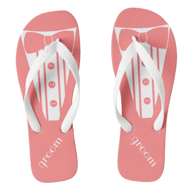 Tuxedo Personalize Colour Flip Flops (Footbed)