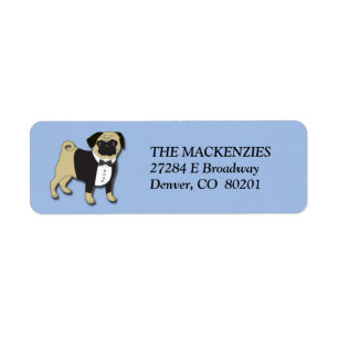 Tuxedo Pug Return Address