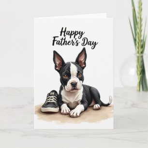 Tuxedo Pup Fathers Day Card