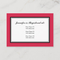 Tuxedo Registry Card in Classic Red