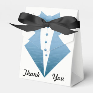"Tuxedo Revenge" Blue Tux Favor Box