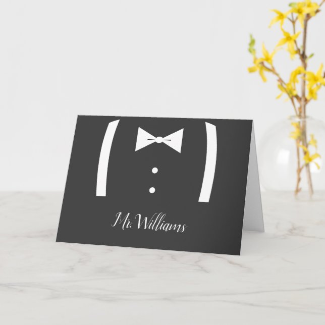 Tuxedo Ring Bearer Proposal Card (Yellow Flower)