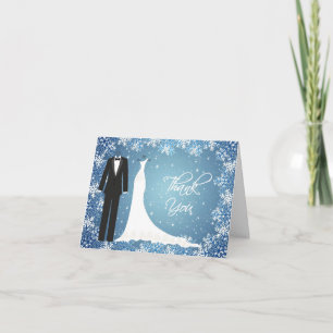 Tuxedo, robe, flocons de neige sur le Merci bleu