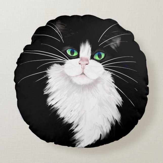TUXEDO ROUND PILLOW (Front)