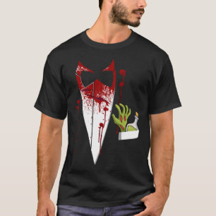 Tuxedo Spooky Halloween Costume Bow Tie 1 T-Shirt