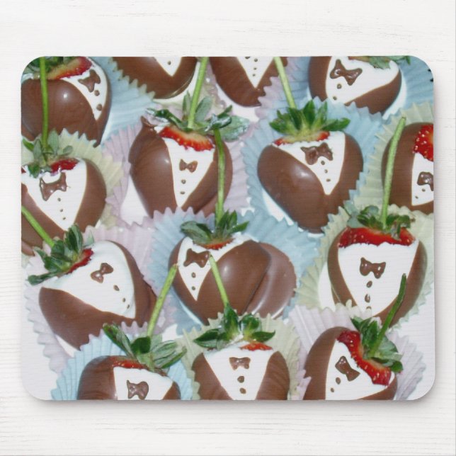 Tuxedo Strawberries Mouse Pad (Front)