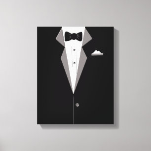 Tuxedo Suit Art Canvas Print