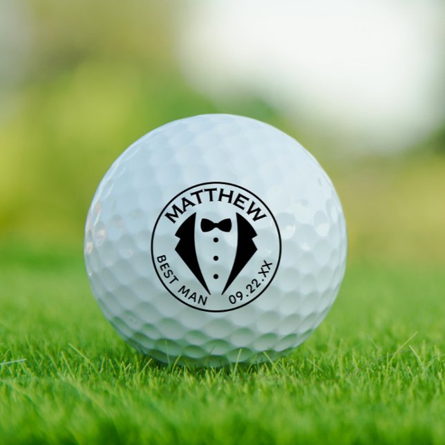 Tuxedo Template Best Man Groomsman  Golf Balls (Creator Uploaded)