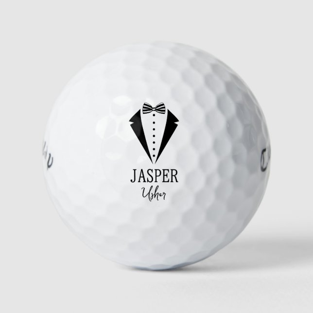 Tuxedo Usher Golf Balls (Front)
