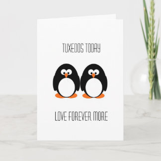Tuxedo Wedding Card
