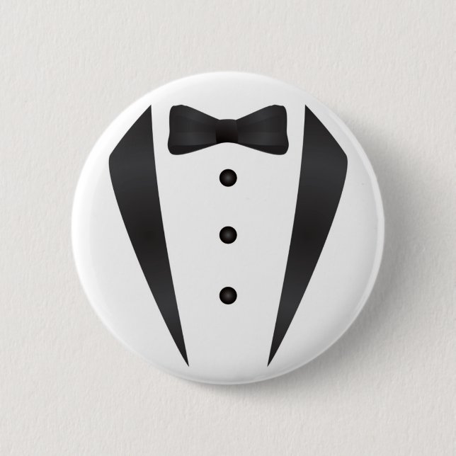 Tuxedo wedding gifts and props for groom 2 inch round button (Front)