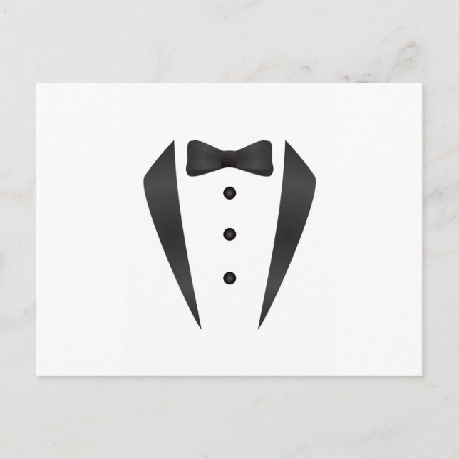 Tuxedo wedding gifts and props for groom postcard (Front)