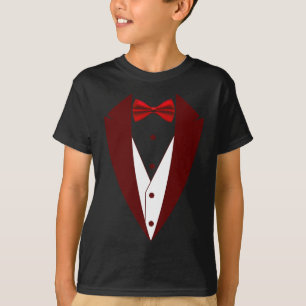 Tuxedo With Bow Tie Funny - Halloween Groom Costum T-Shirt