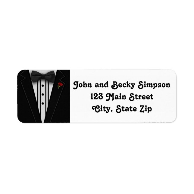 Tuxedo with Bow Tie Monogram (Front)