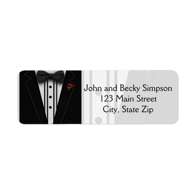 Tuxedo with Bow Tie Monogram (Front)