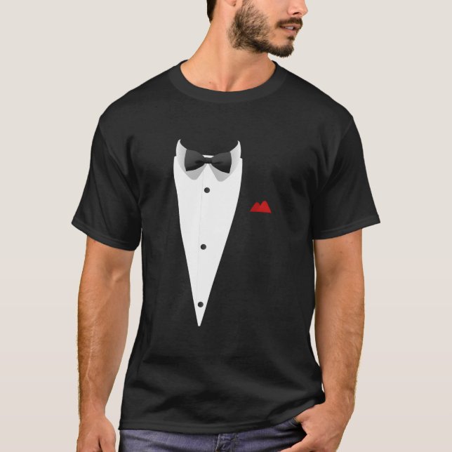 Tuxedo With Bowtie For Wedding And Special Occasio T-Shirt (Front)
