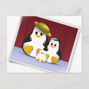 Tux's Family Postcard