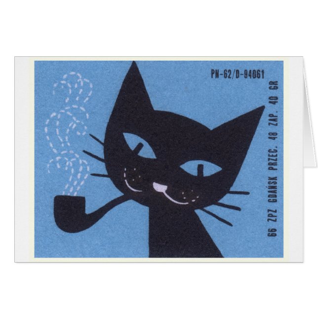 Tuyau de tabagisme polonais de chat d'étiquette de (Devant horizontal)