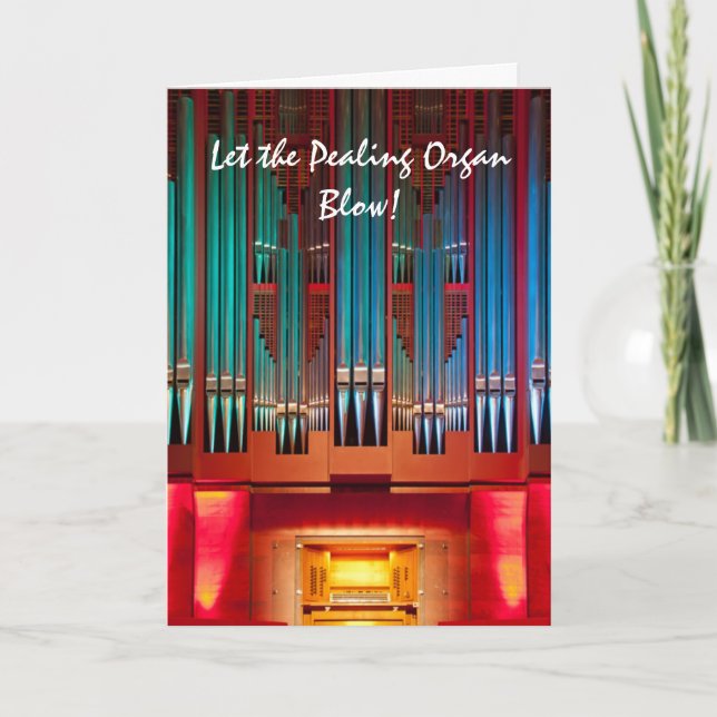 Tuyaux d'orgue multicolores Carte de Noël (Devant)