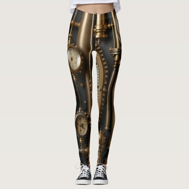 Tuyaux et jauges en vapeur Leggings (Devant)